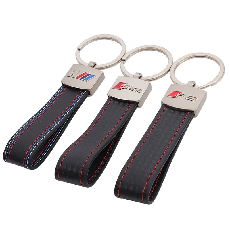 

Auto Key Chain Car Styling Leather Metal Car Keychain Keyring Sport SLine For AUDI 3 A1 A3 A4 A5 A7 A8 Q3 Q5 Q7 R8 TT RS S Line