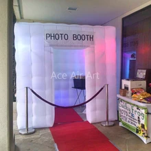 Белый надувной фотостенд, led надутый шкаф с тестовый логотип и 2 двери для продажи