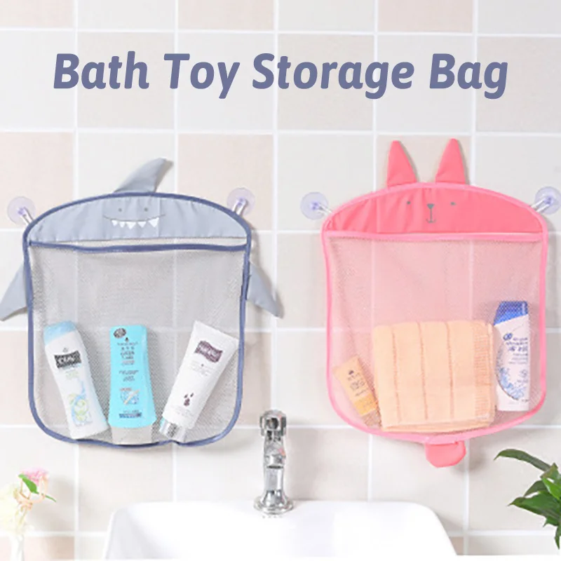 

Huanger Baby Bathroom Mesh Bag for Bath Toys Hanging Storage Basket Bag Sand Toys Beach Storage Net Organizer Shapes Waterfroorf