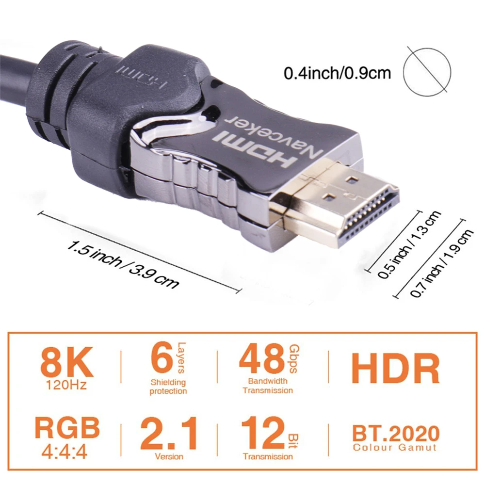 8K HDMI 2,1 кабель 48 Гбит/с 4K@ 120 Гц 2,1 HDMI кабели папа-папа HDMI2.1 кабель динамический HDR UHD HDMI 2,1 кабель для DVD tv