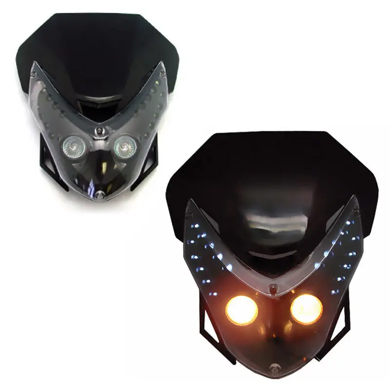 

Street Fighter LED Headlight For Kawasaki EX 250 EX500 NINJA GPZ 636 ZX6R/7R/9R KLR/suzuki drz sm supermoto motorcycle