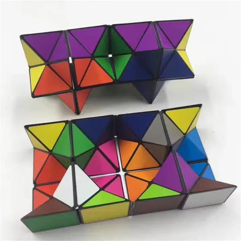 2 шт в 1 Набор красочный складной куб Волшебная звезда бесконечный куб детские игрушки-головоломки Детская Подарочная игрушка Молодежная