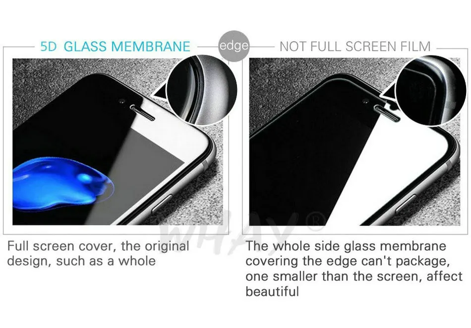 5D Glass for Huawei Y9 2018 Tempered Glass Full Cover 9H Round Curved  Edge Phone Flim for Huawei Y9 2018 Screen Protector 3D (14)