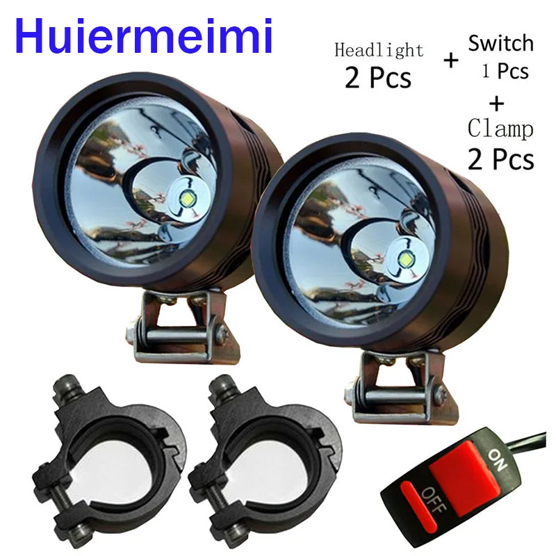 Huiermeimi 2pcs 40W 12V U2 Motorcycle Headlight led Driving car fog light angel font b lamp