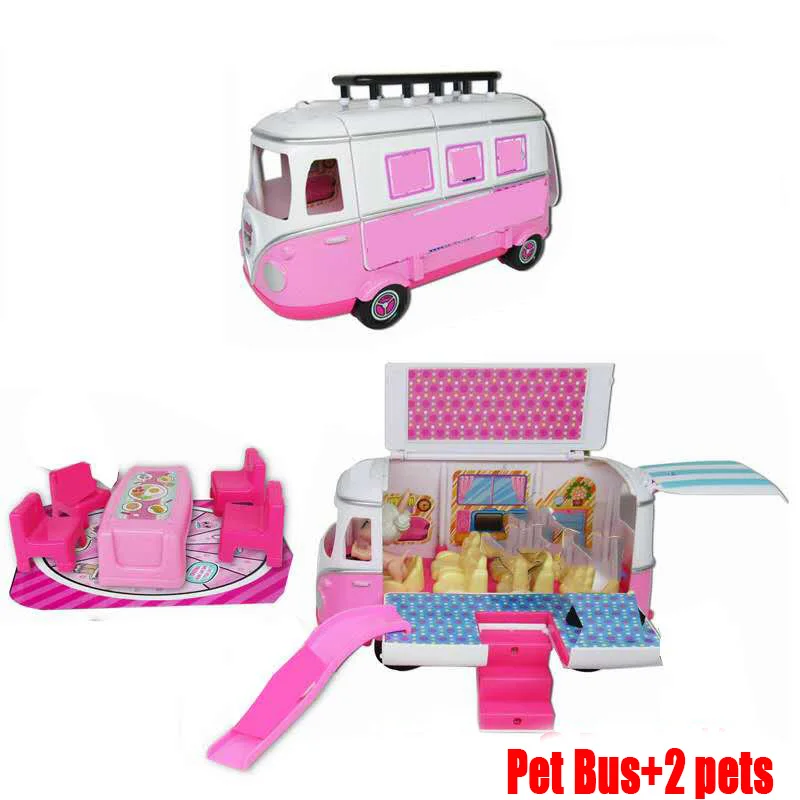 

2019 NEW lols doll with pet bus toy Playing House and 2 pets lols dolls toy figurine girl toys gift for kids