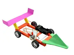 Физические Наука Обучающие игрушки DIY гоночный автомобиль F1 Cientific Эксперименты мини Электрический мотор деревянные игрушки автомобилей