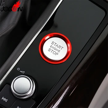 

For Audi A4 A5 B9 2017 2018 A6 C7 A7 2011-2017 Q5 2009-2017 Car Start Stop Engine Button Ring Sticker