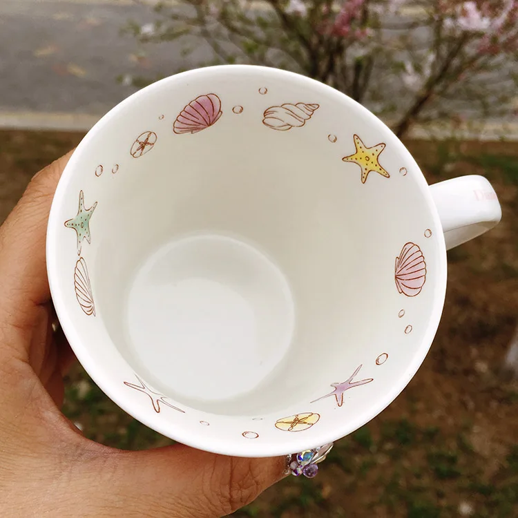 Милый Мультфильм Принцесса Ариэль Алиса Белль Жасмин Рапунцель керамическая кофейная кружка чашка на день рождения Рождественский подарок