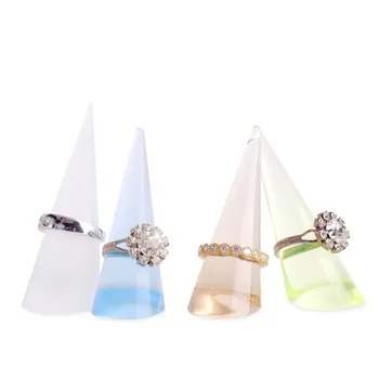 

Arylic Color Ring Display Holder Ring Rlue, Green, Champange, Frosted Ring Display Finger Point Jewelry Display Holder