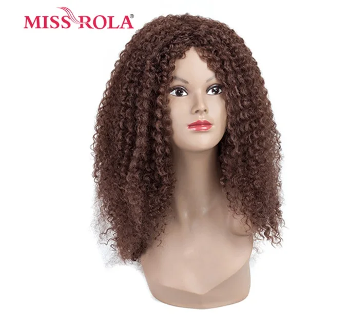 Miss Rola Long Afro Kinky Curly Wig Kanekalon Synthetic Wigs for