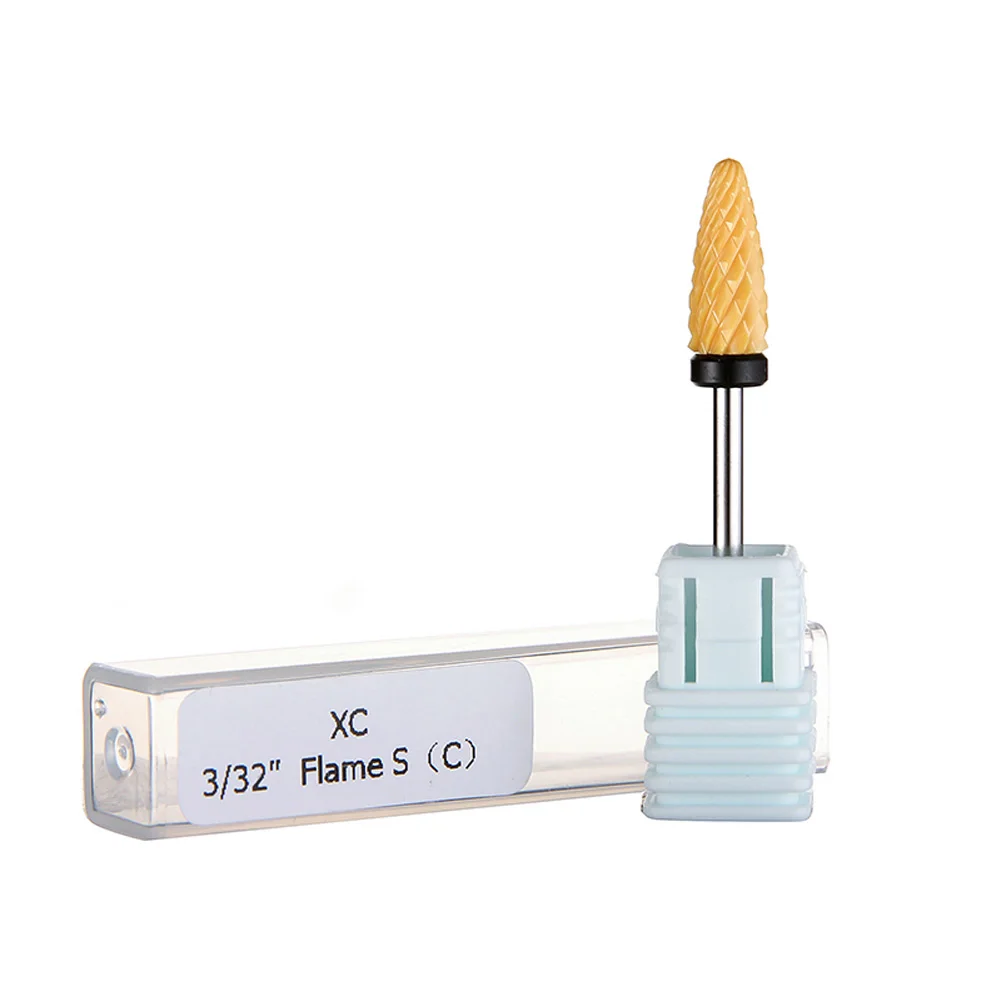 Лучшая керамическая головка дрель для ногтей шлифовальный для омертвевшей кожи Маникюр, Полировка Ногтей Педикюр Инструмент QQ99 - Цвет: flame XC