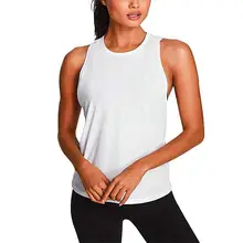 Для женщин без рукавов майка для фитнеса маечка фтболка быстрое высыхание жилет летние пикантные быстро сохнут Свободный жилет женский однотонный топ