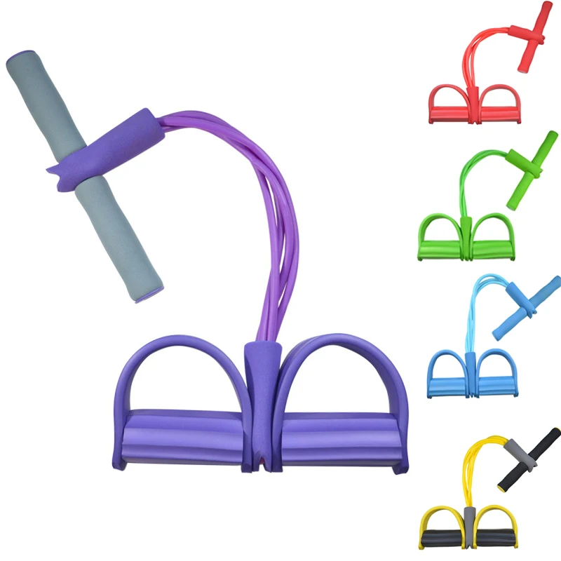 

Fitness Gum 4 Tube Resistance Bands Latex Pedal Exerciser Sit-up Pull Rope Expander Elastic Bands Yoga equipment Pilates Workout