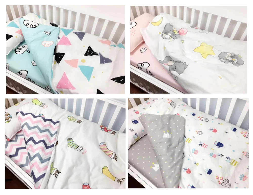 

3 Pc Cot bedding set for newborn babies Infant Room Kids Baby Bedroom Set Nursery Bedding baby bedding quilt, sheets,pillow