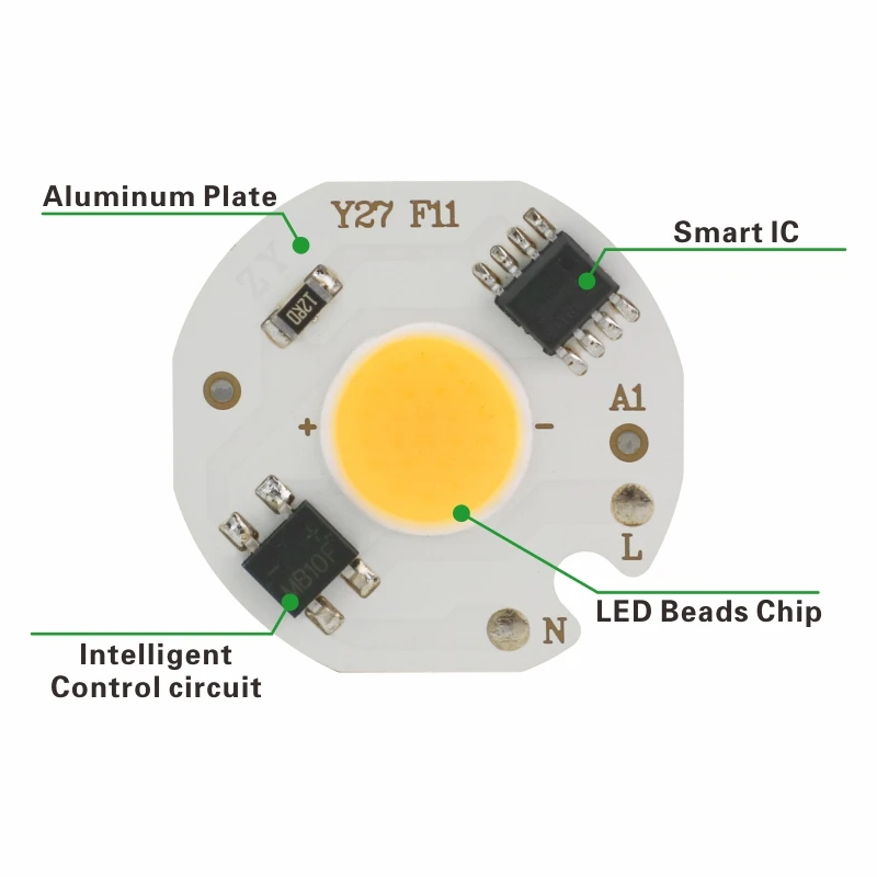 Светодиодный COB чип лампа 3 Вт 5 Вт 7 Вт 9 Вт 220 В Smart IC нет необходимости драйвер светодиодный светильник для наводнения Точечный светильник Diy светильник ing холодный белый теплый белый