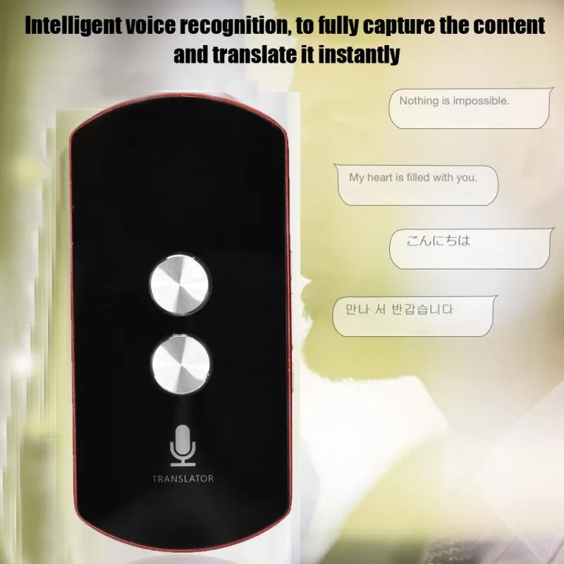 Портативный Умный голосовой переводчик 42 многоязычный Интеллектуальный речевой перевод в режиме реального времени с Bluetooth для путешествий