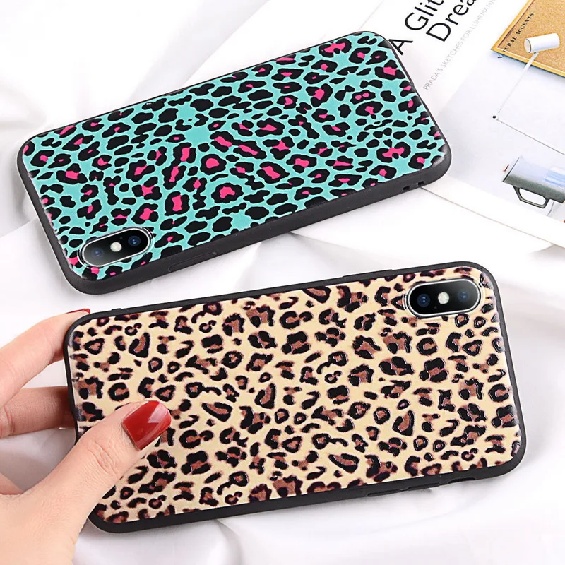 

Luxury Cute Leopard Print Phone Case For iPhone X 10 6 6S Plus Zebra Stripe Soft TPU Silicon Cover For iPhone XS Max XR 7 8 Plus