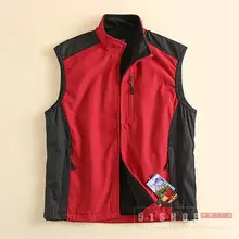 Новые мужские жилеты для ношения на улице, повседневные Зимние флисовые ветрозащитные водонепроницаемые мужские жилеты с воротником-стойкой размера плюс M-XL