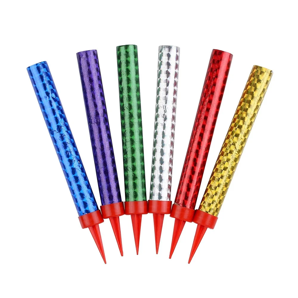 6 Pcs/ Set Birthday Cake Sparkler Candles Supplies for Birthday Festive