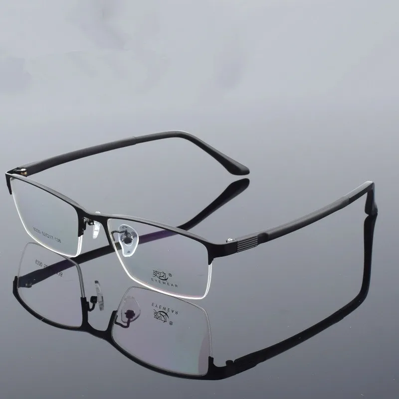 Classic models stylish men's thin glasses wholesale business metal half