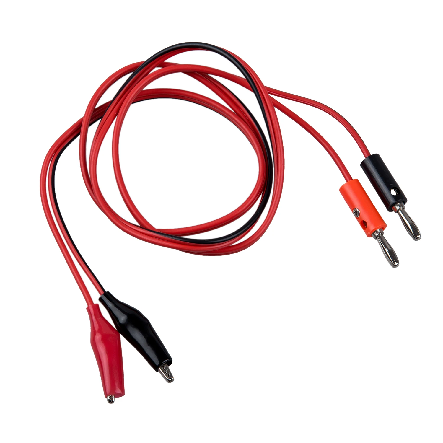 

New 3Ft Red Alligator Clip to Banana Plug Probe Cable Test Lead 90cm