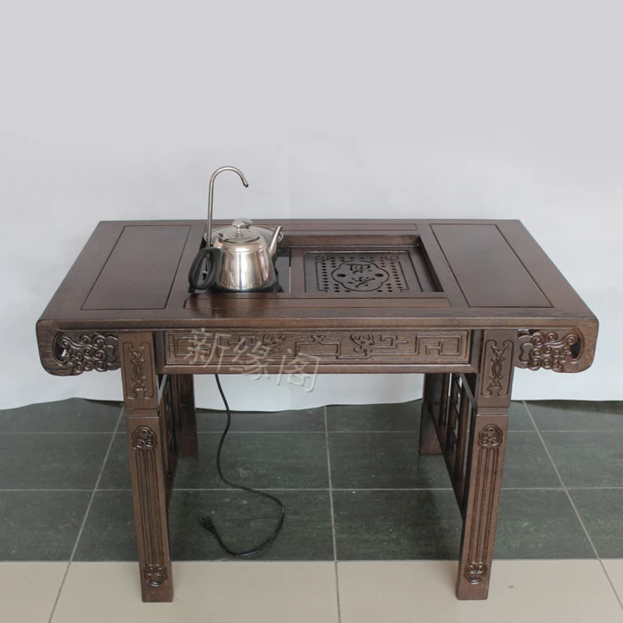Wenge kung fu tea table Five-piece tea sets tea tables and chairs combination of Ming and Qing classical mahogany wood coffee ta