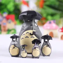 Зонтик Tonari totoro фигурки, 10 см рис Коллекционная Игрушечные лошадки, действие коллекционные Brinquedos дети модель Игрушечные лошадки подарок