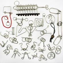 25 шт./компл. IQ металлической проволоки головоломки традиционные образовательные разум Логические игры для детей и взрослых