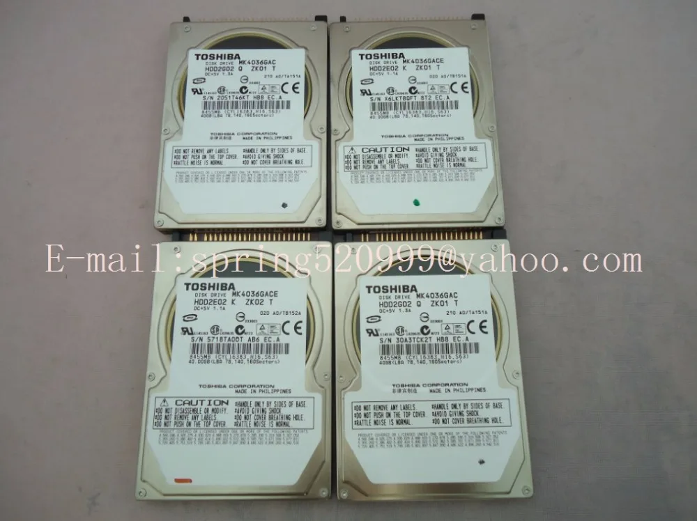 Оптовая продажа Дисковый привод MK4036GAC MK4036GACE HDD2E02 2G02 DC + 5V 1.3A/1.1A 40GB 8455MB для mercedes-benz