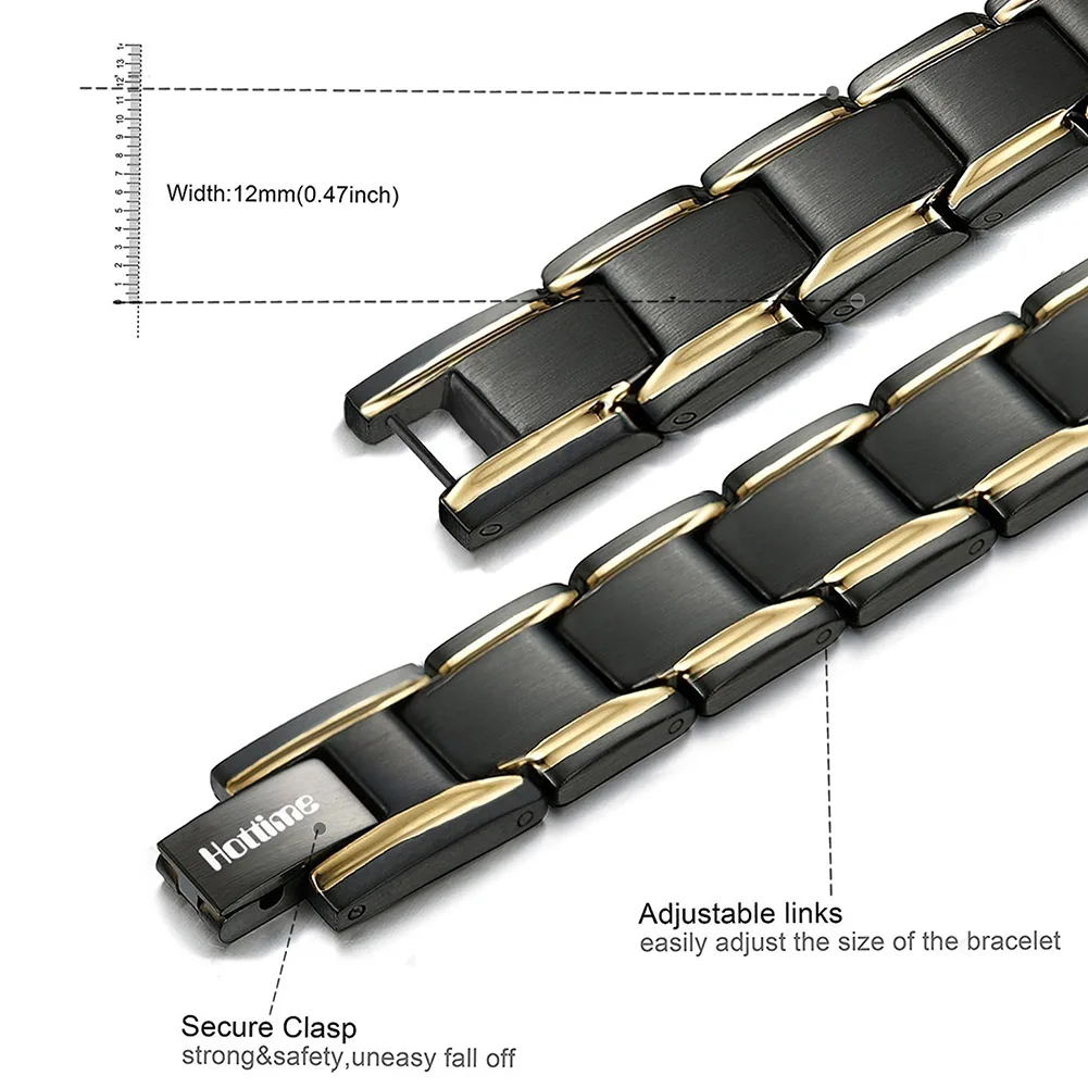 Мужской браслет для магнитотерапии Классическая титановая сталь антихрап забота о здоровье WS99