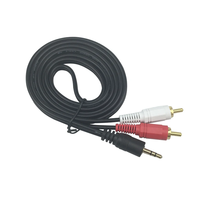 

3.5mm Jack to 2 RCA Audio Cables 1.5M/5M/10M/15M 3.5 Male to RCA Male Gold Plated Coaxial Aux Cable for Laptop TV DVD Amplifier