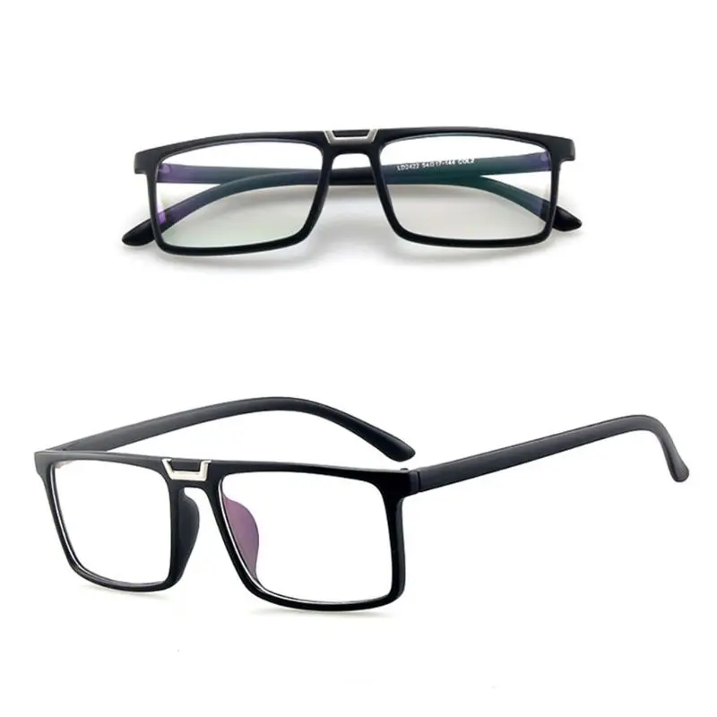 Оптические очки Классическая квадратная оправа прямоугольная Студенческая унисекс модная близорукость линзы оправа прозрачные очки - Цвет оправы: 4