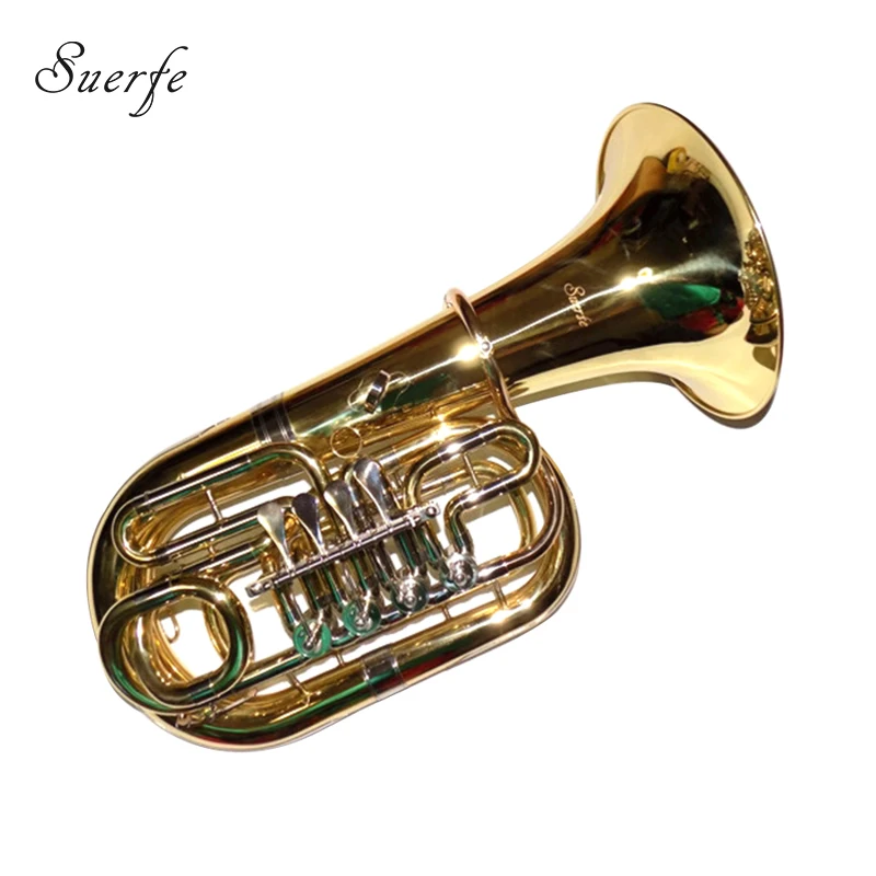 

Bb Junior Tuba 4 Valves Height 612mm Lacquer with Case and Mouthpiece Instrumentos Musicais Profissionais