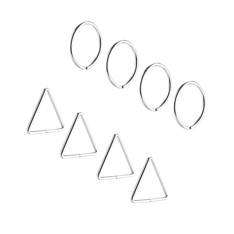 

Stainless steel oval ring nose ring lip triangle Europe and the United States simple fashion trade can dropshipng