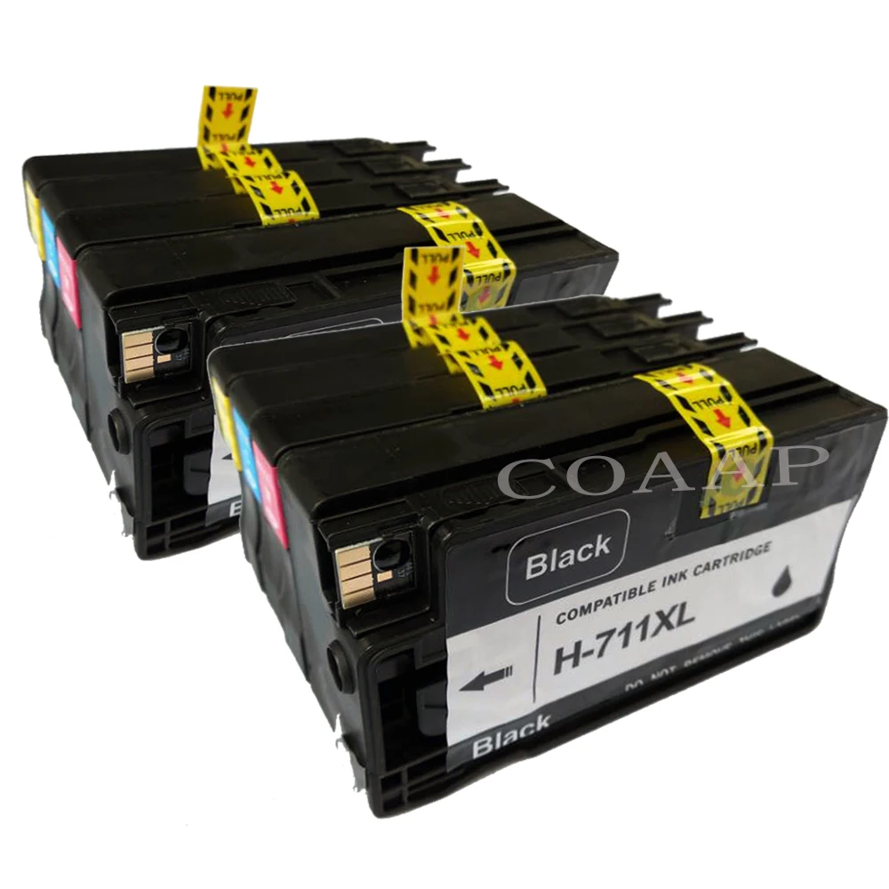 

8pcs Replacements CZ133A CZ130A CZ131A CZ132A Ink Cartridge For Compatible HP711 XL Designjet T 120 / 520 Printer ink