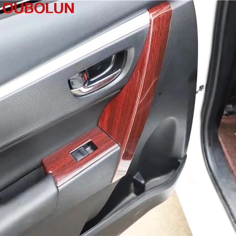 OUBOLUN деревянная краска Авто внутренние аксессуары отделка дверной ручки для Toyota