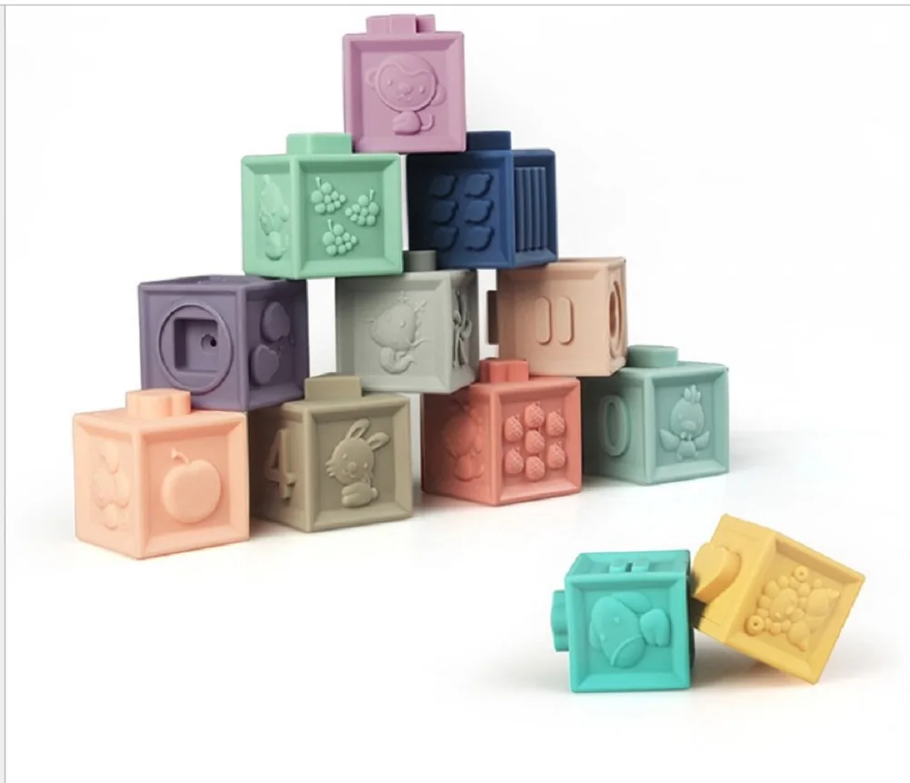 

6/12Pcs All Soft Building Blocks Construction Children Toys Educational Block Baby Blocks Kids Fancy Toys Building Toys