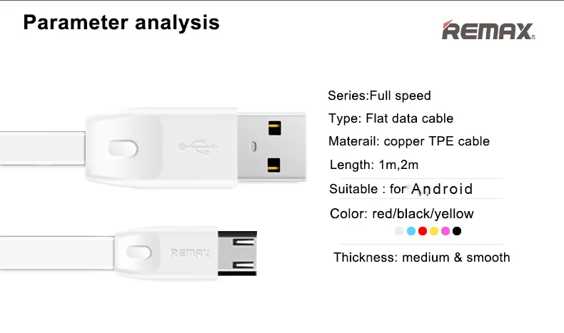 REMAX 2 м плоский TPE 2.1A Быстрая зарядка Micro USB кабель синхронизации данных зарядное устройство кабели для Samsung/xiaomi redmi Android Мобильный шнур для телефона