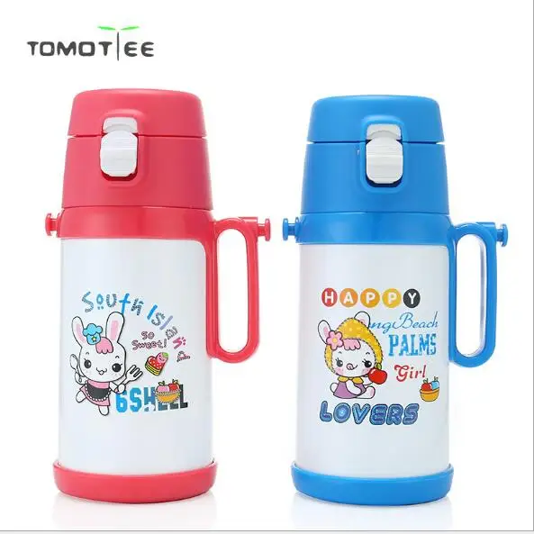 

Non-spillable mug bottle with a straw Drinking Bottle Folding Straw School Child Cup Sipper Bottle Feeding 400ml