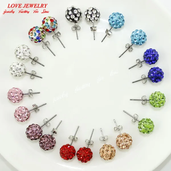 Серьги-гвоздики для женщин смешанные хрустальные стразы 10 пар/лот серьги-гвоздики букле D'oreille канал серьги