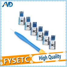 5 шт. Супер Бесшумный TMC2208 V1.2 Stepstick шаговые двигатели модуль драйвера + теплоотвод для 3D печатная материнская плата цель и TMC2100
