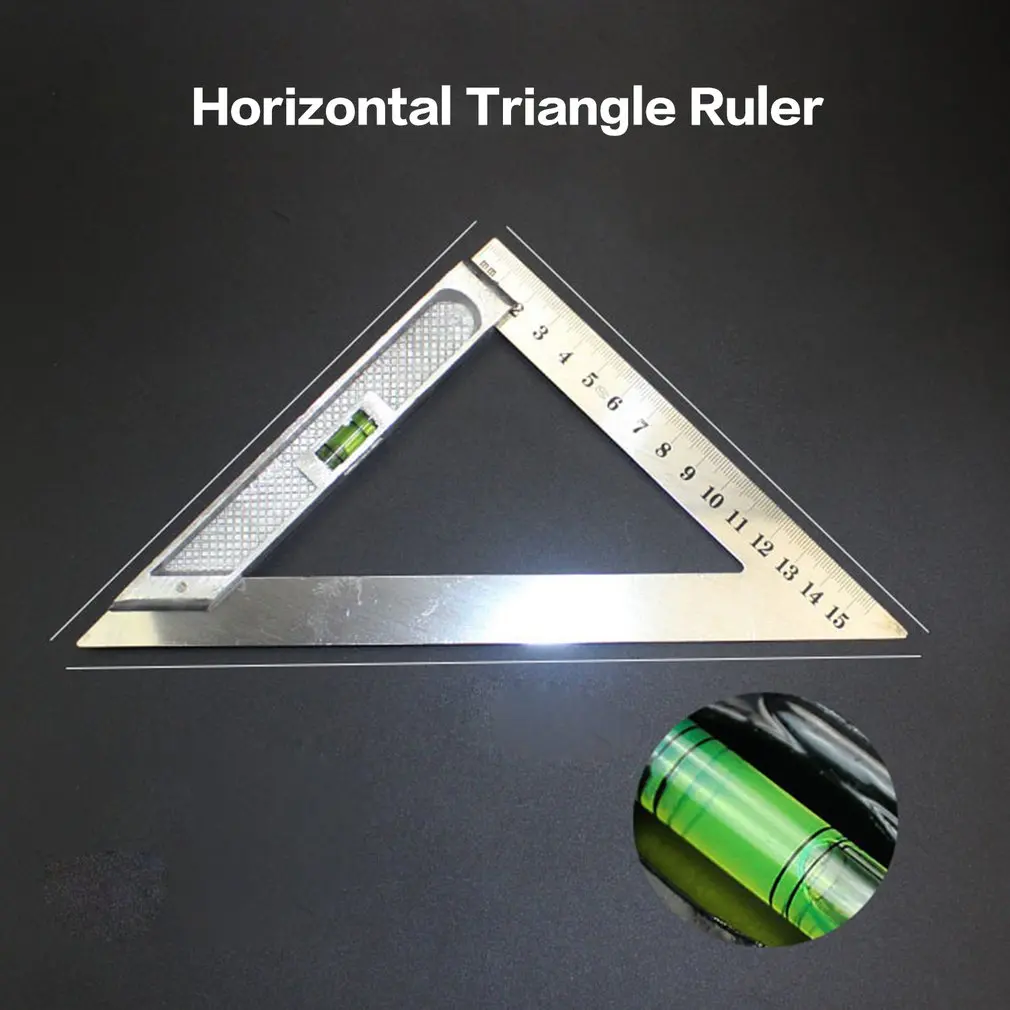 150 мм горизонтальный треугольник линейка треугольная измерительная линейка треугольный Угол транспортир измерительный инструмент с пузырьком уровня
