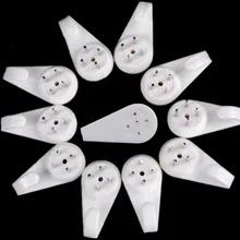 Белая пластиковая невидимая настенная фоторамка для фотографий крючок для ногтей вешалка 10 шт./партия