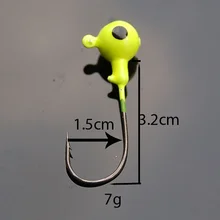 10 шт./компл. рыболовный крючок красочные свинцовые круглый рыболовный крючок голова рыболовная приманка, крючок с насадкой снасти рыболовные крючки для морского речного озера