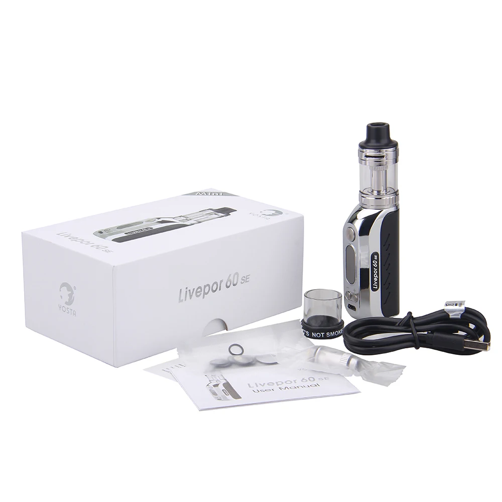 Yosta Livepor 60 SE Vape Kit Вт коробка мод 510 нить 3 мл испаритель 1500 мАч встроенный