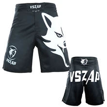 VSZAP бои мужчины ММА шорты для тайского бокса черный бо Син татами взрыв боевой волк Combat MMA Шорты Муай Тай бой