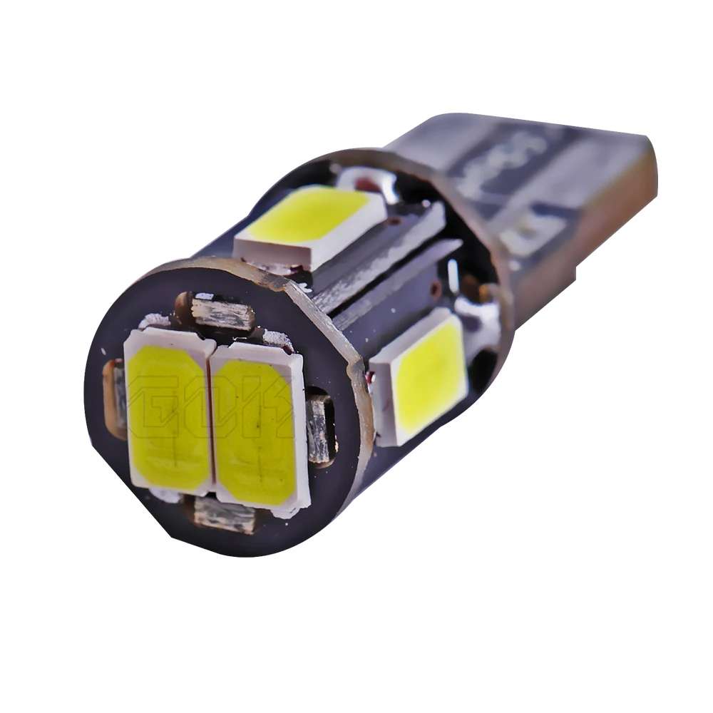 Супер яркий! 100 X T10 led W5W 6SMD canbus 5630 Canbus без ошибок 12 В автомобильная светодиодная