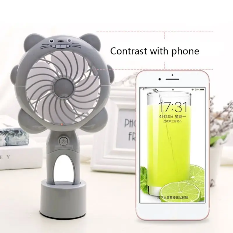 Мини Портативный портативный Настольный вентилятор кулер охлаждающий USB Перезаряжаемый светодиодный светильник вентиляторы