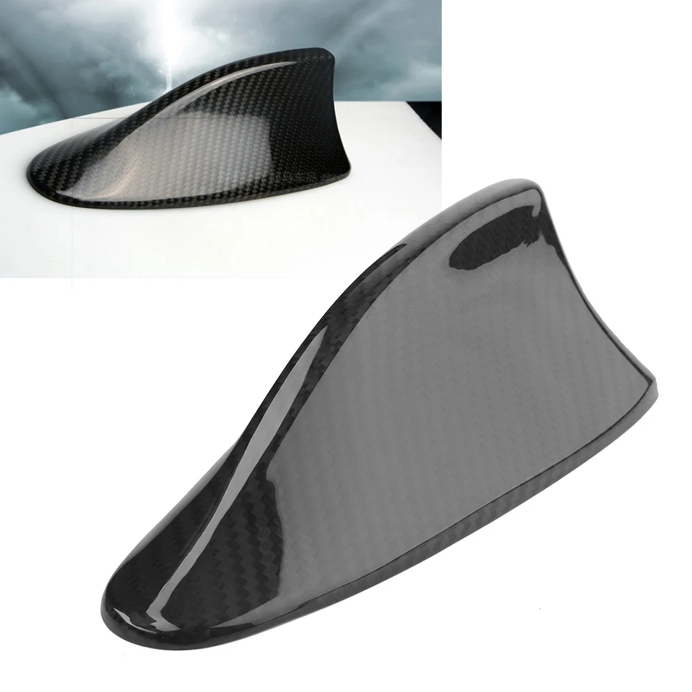 cheap Black Real Carbon Fiber Shark Fin Antenna Cover Cap Trim For BMW M5 2012 2014 amp; F01 F02 2009 2014 F10 F11 F18 2011 2017