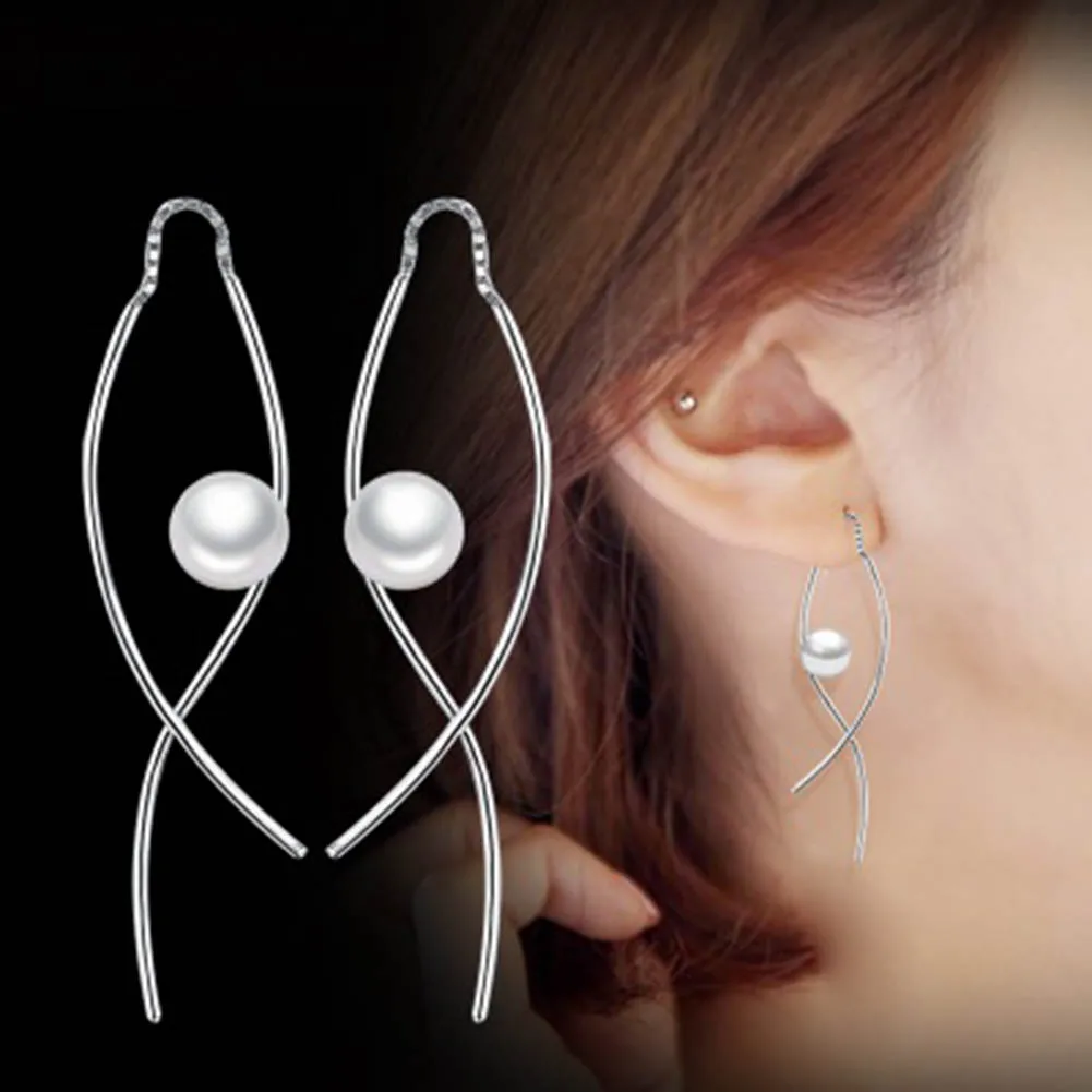 

Irregularly Before And After The Hanging Earrings Simulated Pearl After Hanging Earrings